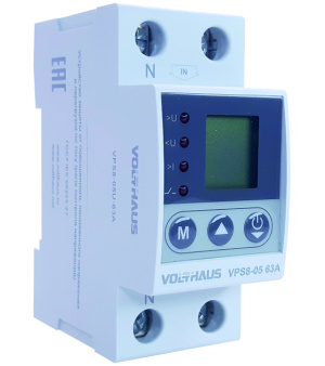 65c4793f e584 4c62 9342 5a17c58c4f25 217c9491 5f60 4b7c aea7 f694034e1ef0 300x338 - Устройство защиты от повышенного,
пониженного напряжения и перегрузки
по току (реле контроля напряжения)
VOLTHAUS VPS8 05 U63A