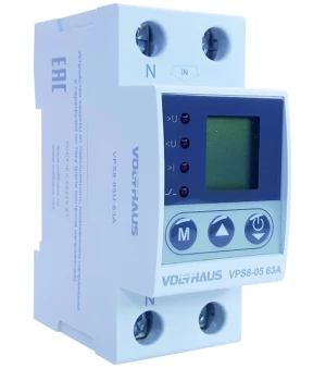 65c4793f e584 4c62 9342 5a17c58c4f25 217c9491 5f60 4b7c aea7 f694034e1ef0 300x338 - Устройство защиты от повышенного,
пониженного напряжения и перегрузки
по току (реле контроля напряжения)
VOLTHAUS VPS8 05 U63A