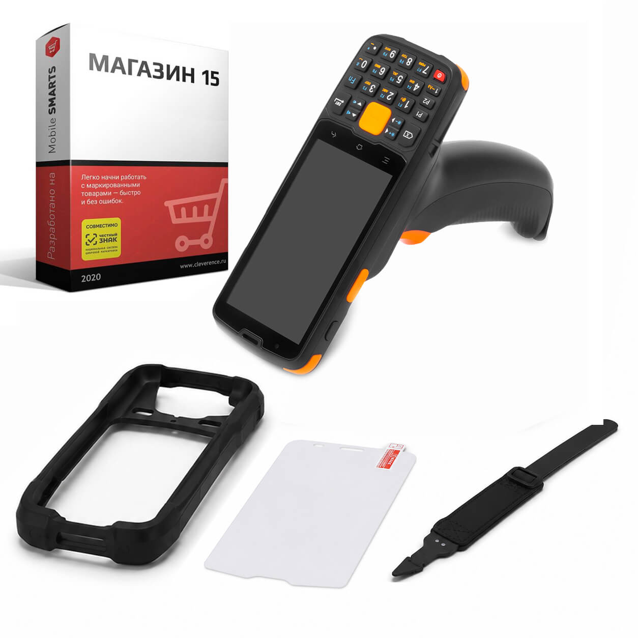 Комплект для маркировки ТСД MERTECH MovFast S45, арт. 10013 + ПО Клеверенс Магазин 15 s45 10013 m15 600x600 - Комплект для маркировки ТСД MERTECH MovFast S45, арт. 10013 + ПО Клеверенс Магазин 15